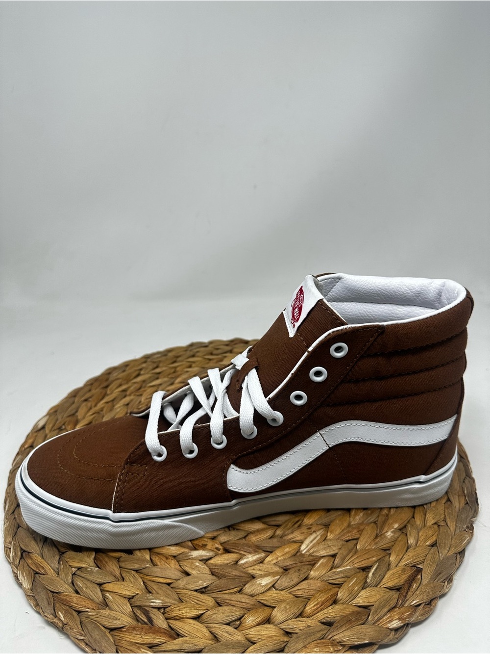 Vans Sk8-Hi Sneakers Chocolate Brown White Size 11.5 Men's - Picture 2 of 9